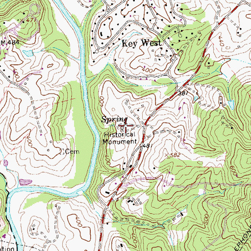 Topographic Map of George Rogers Clark Museum, VA