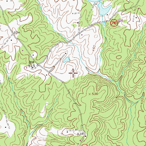 Topographic Map of Gilbert Heights, VA