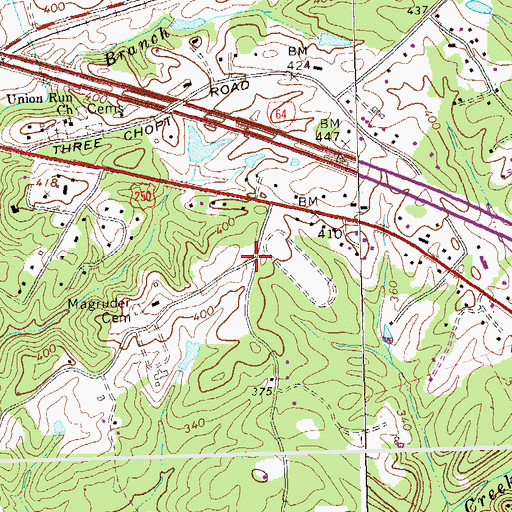 Topographic Map of Glenmore, VA