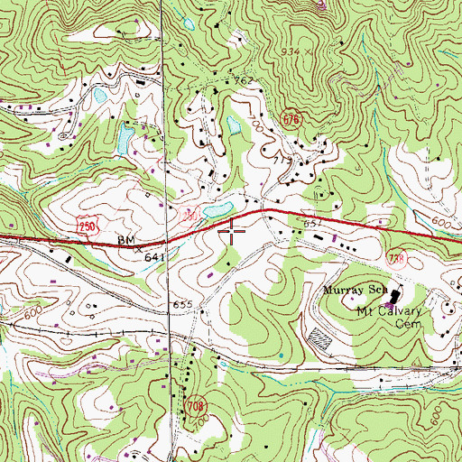 Topographic Map of Hardendale, VA