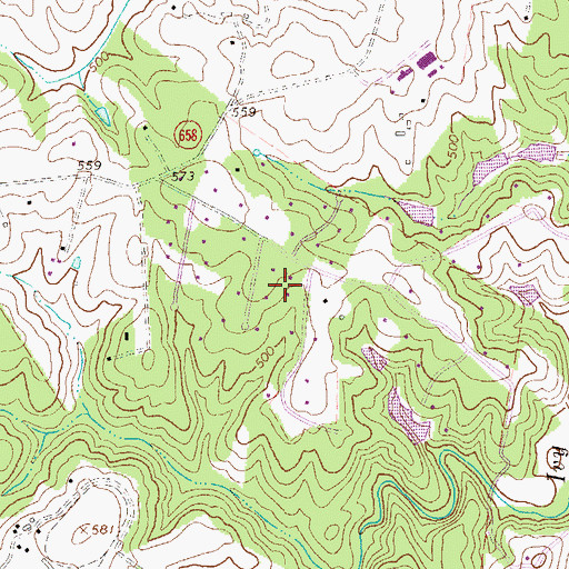 Topographic Map of Ivy Farms, VA