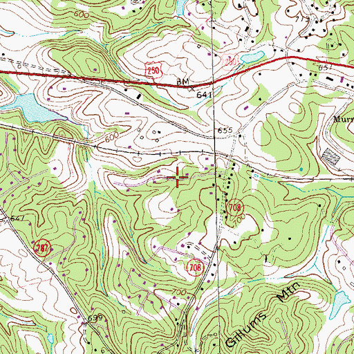 Topographic Map of Ivy Meadows, VA