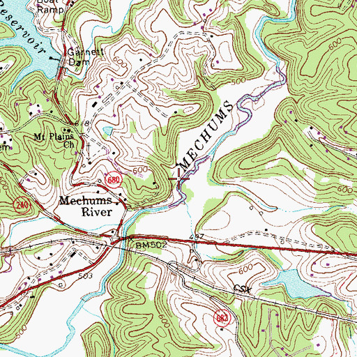 Topographic Map of Jarmans Mill (historical), VA