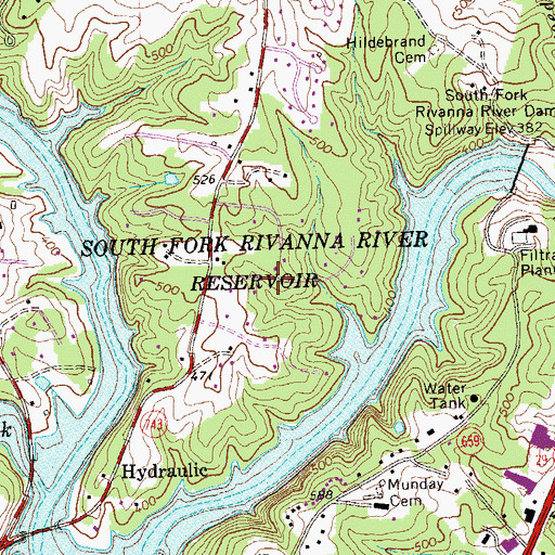 Topographic Map of Lochridge, VA
