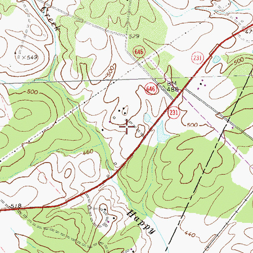 Topographic Map of Logan, VA