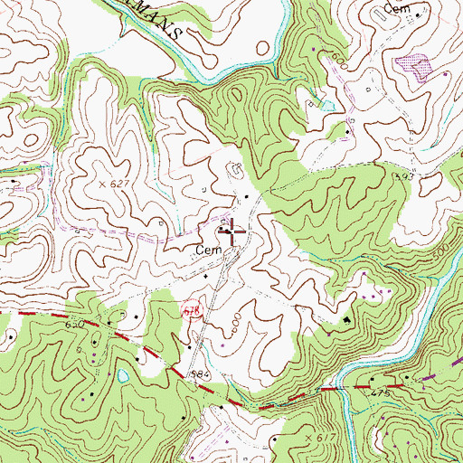 Topographic Map of Midway, VA
