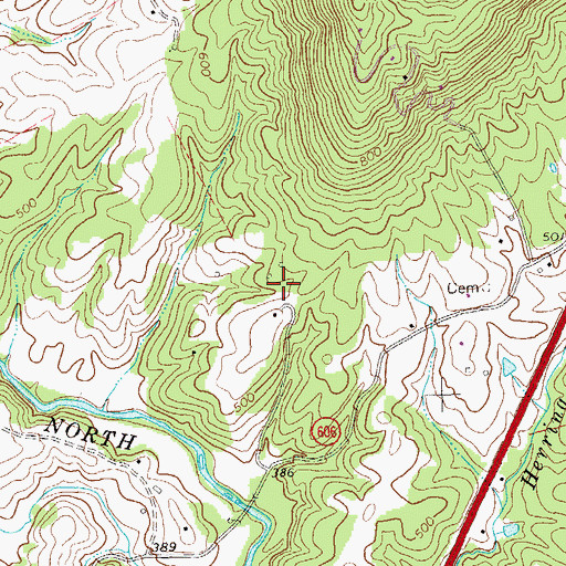 Topographic Map of North Pines, VA