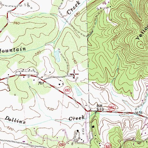 Topographic Map of Oakleigh, VA
