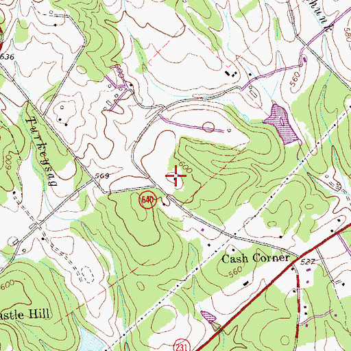 Topographic Map of Old Keswick, VA