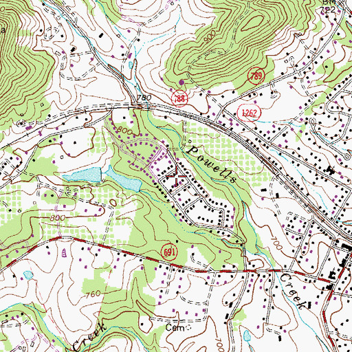 Topographic Map of Orchard Acres, VA