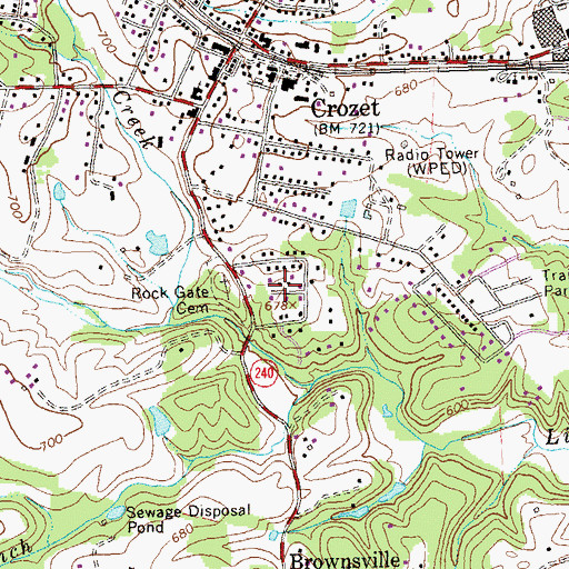 Topographic Map of Parkview, VA