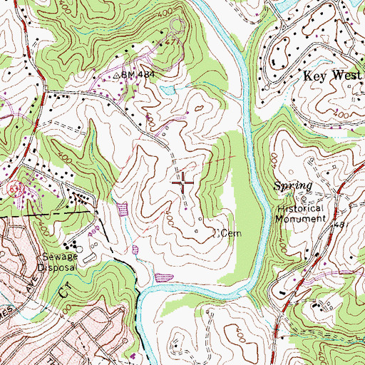 Topographic Map of Pen Park, VA