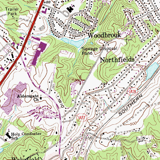 Topographic Map of Raintree, VA