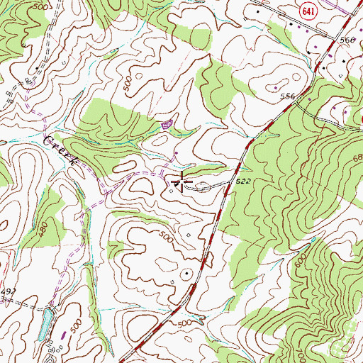 Topographic Map of Red Horse Farm, VA