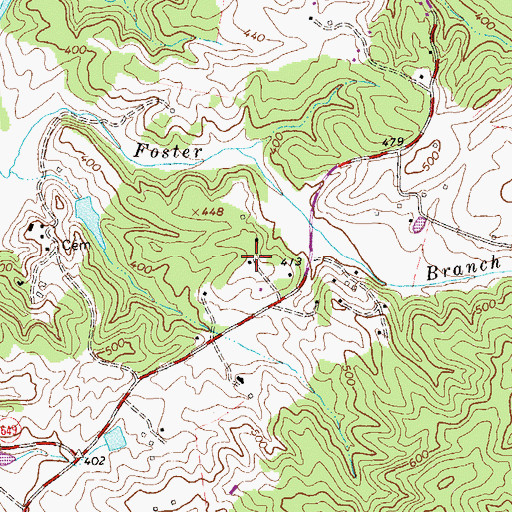 Topographic Map of Rosenwald School (historical), VA