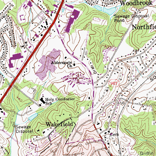 Topographic Map of Squire Hill, VA