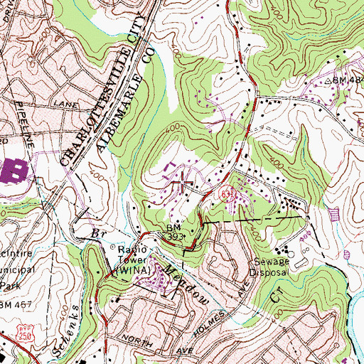 Topographic Map of Stonehenge, VA