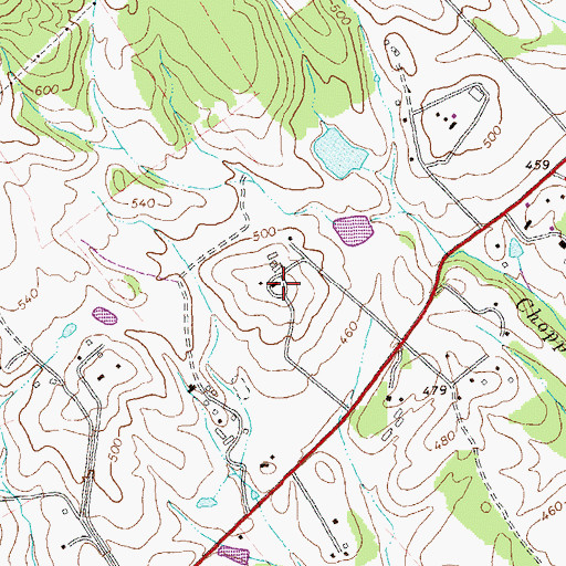 Topographic Map of Tall Oaks, VA