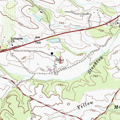 Topographic Map of Tiverton, VA