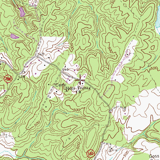 Topographic Map of Union School (historical), VA