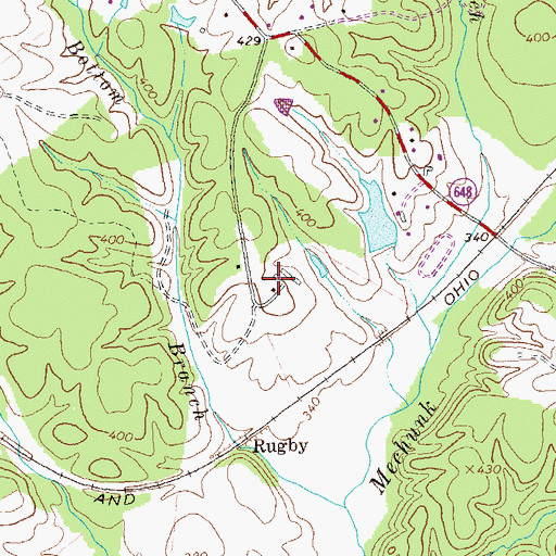 Topographic Map of Virginia Farms, VA