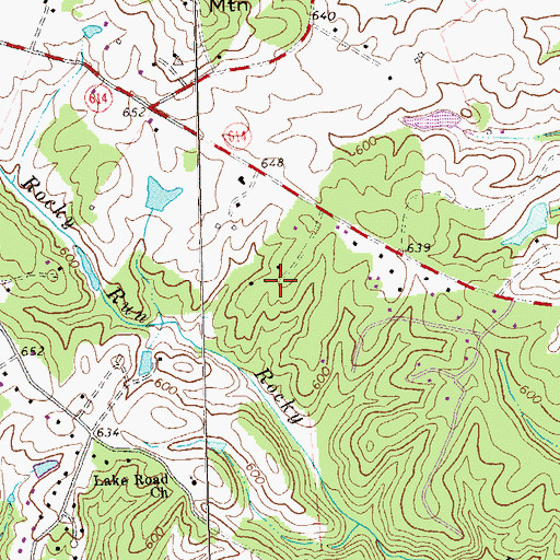 Topographic Map of Waverly, VA