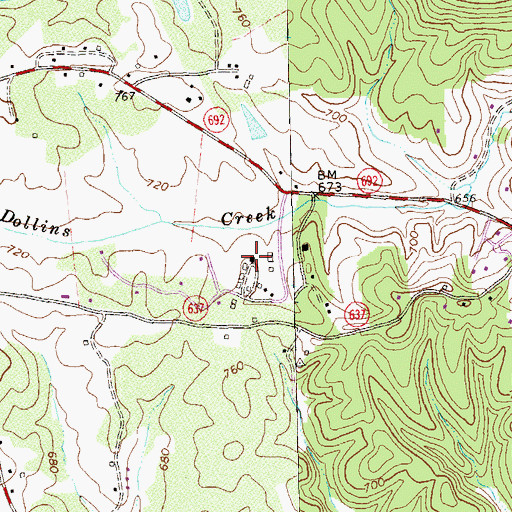 Topographic Map of Wavertree Hall, VA