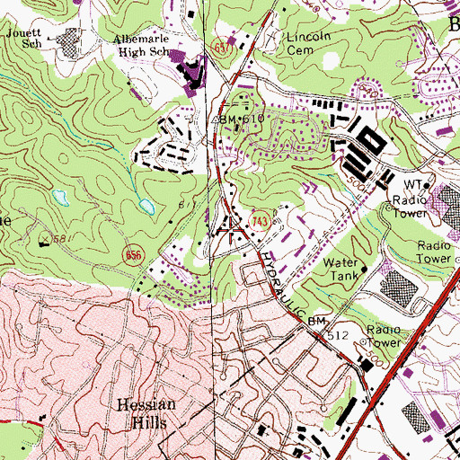 Topographic Map of Westgate, VA