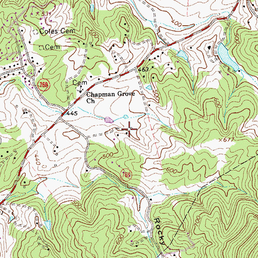 Topographic Map of Windie Knowe, VA