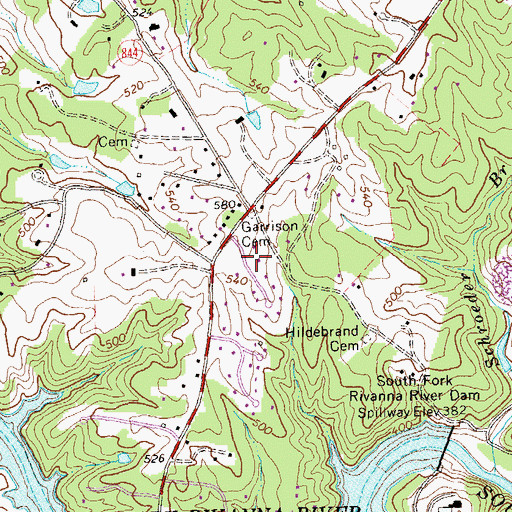 Topographic Map of Windsor, VA