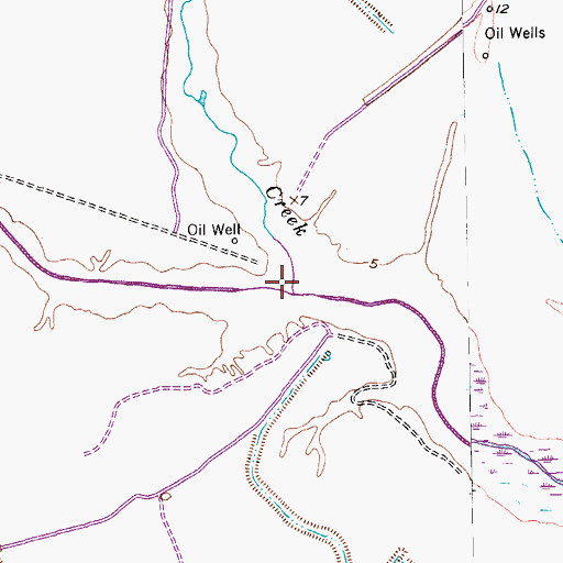 Topographic Map of West Coloma Creek, TX
