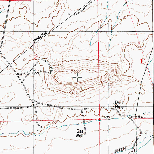Topographic Map of Webster Hill, WY