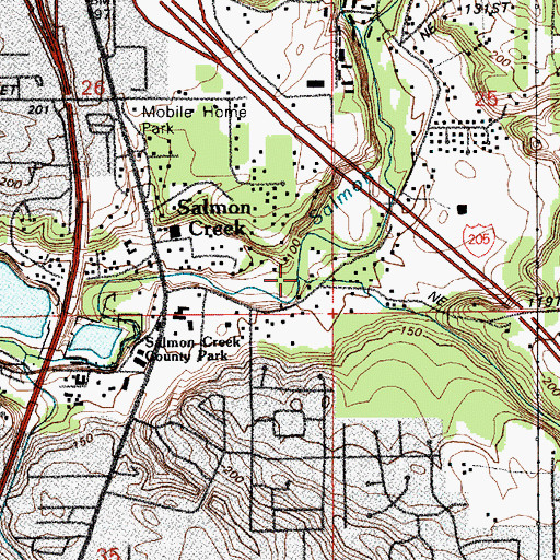 Topographic Map of LaLonde Creek, WA