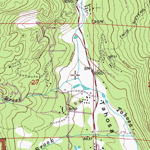 Topographic Map of Moss Brook, CO
