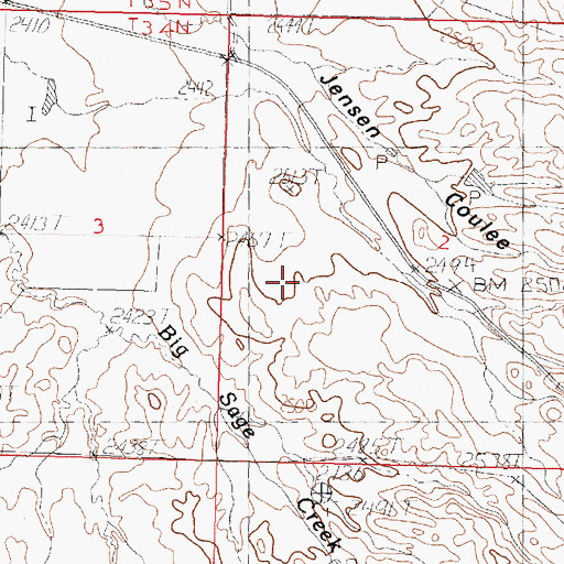 Topographic Map of Barr (historical), MT
