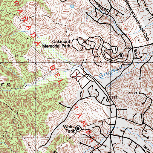 Topographic Map of Queen of Heaven Cemetery, CA