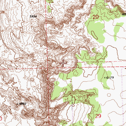 Topographic Map of McIntosh Spring, AZ