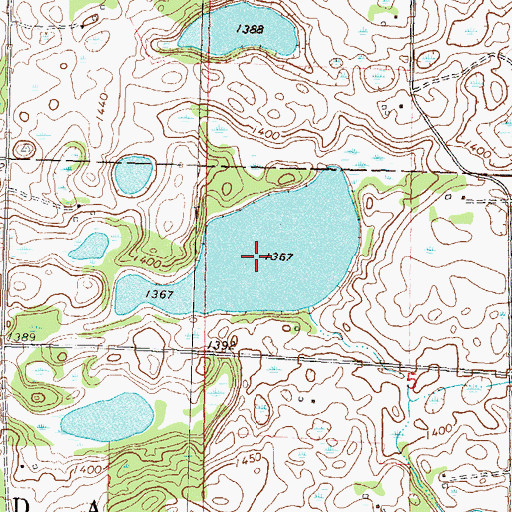 Topographic Map of Private Lake (not official), MN