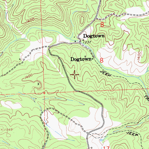Topographic Map of Bully Boy Mine, CA