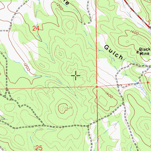 Topographic Map of Garibaldi Mine, CA