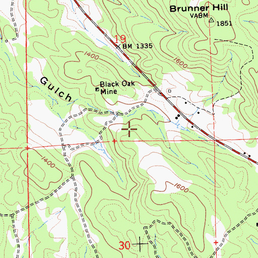 Topographic Map of Pine Nut Mine, CA