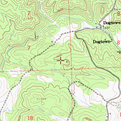 Topographic Map of San Domingo Mine, CA
