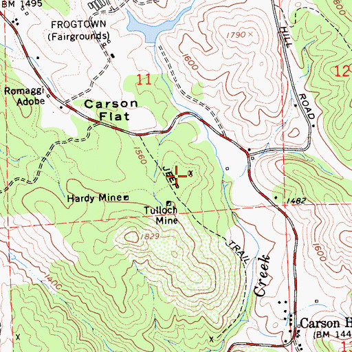 Topographic Map of Santa Ana Mine, CA