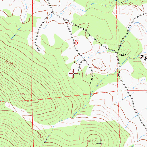 Topographic Map of Thompson Ranch, CA