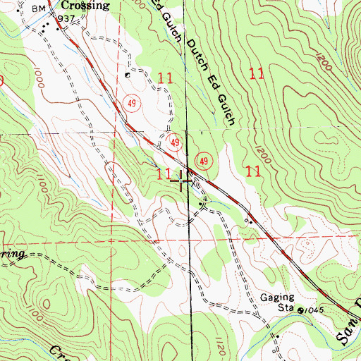 Topographic Map of Thorpe Prospect, CA