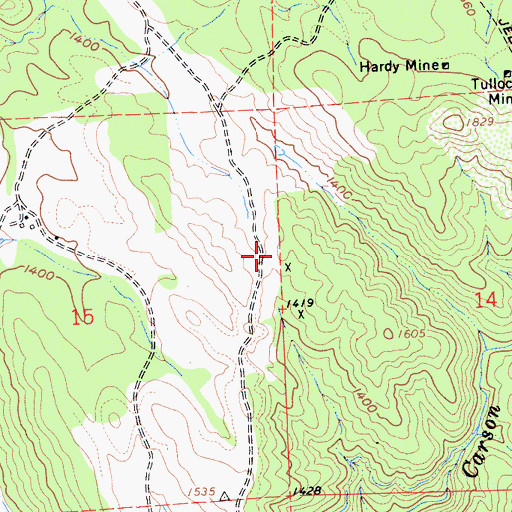 Topographic Map of Whittle Mine, CA