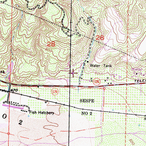 Topographic Map of Haines Canyon, CA