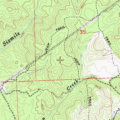 Topographic Map of Airola Mine, CA