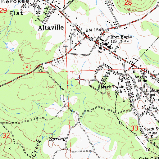 Topographic Map of Demarest Mine, CA