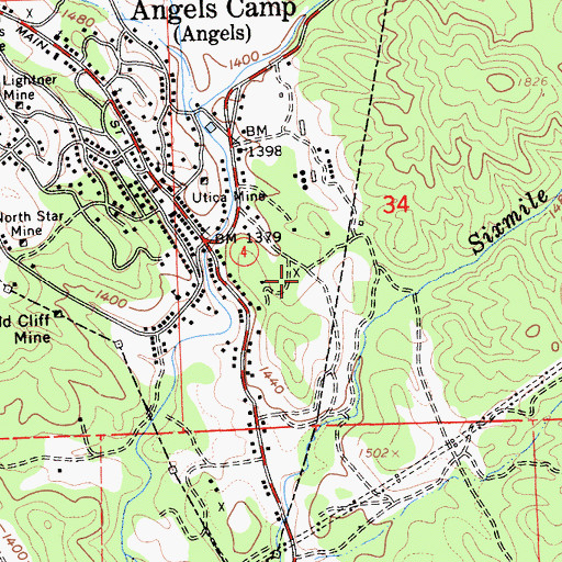 Topographic Map of Ghost Mine, CA